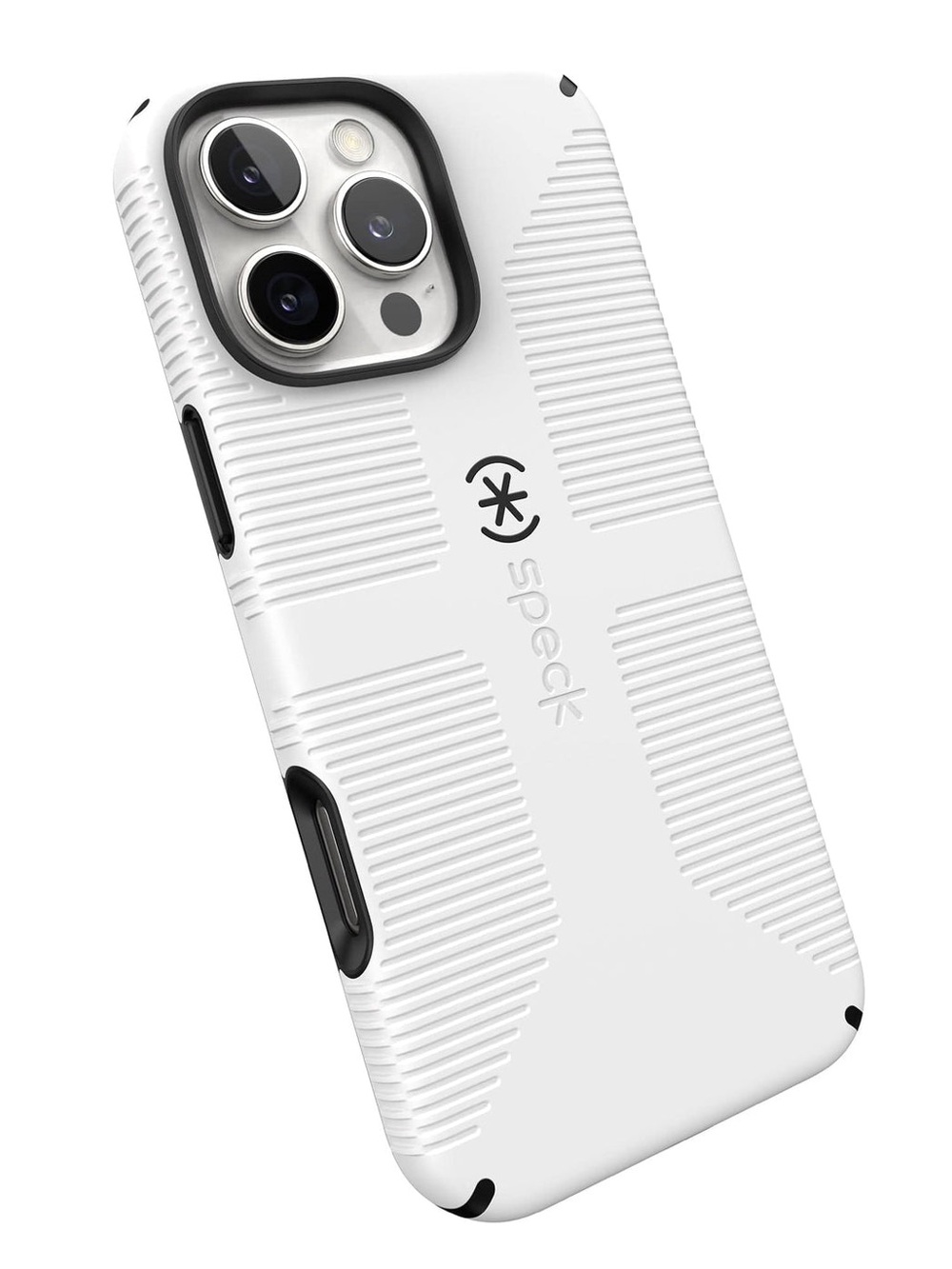 Speck CandyShell Grip iPhone 16 Case MagSafe White Black Protective Cover